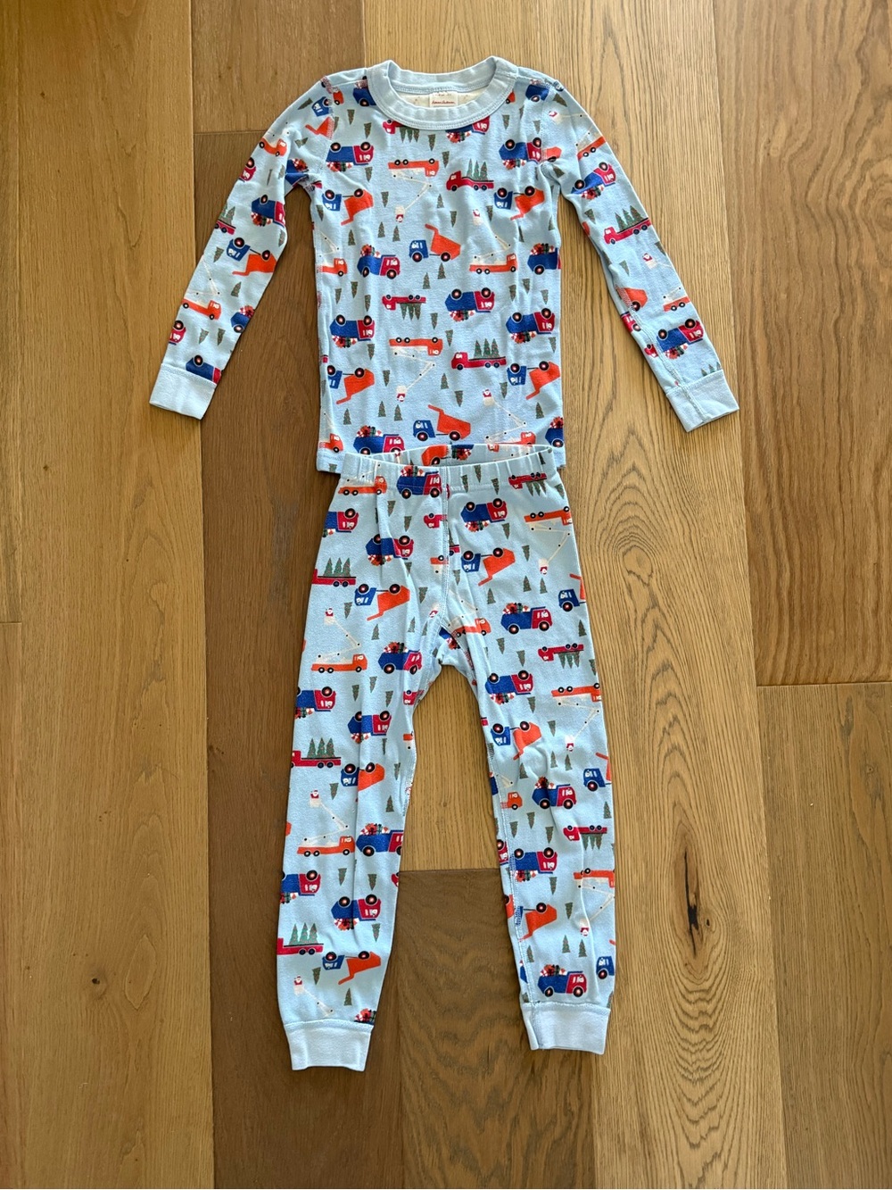 Hanna Andersson Snow Crew on Powder Blue Christmas Pajamas size 5